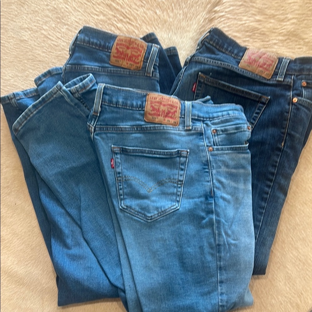 Levi's Blue Straight Leg Jeans Classic Denim